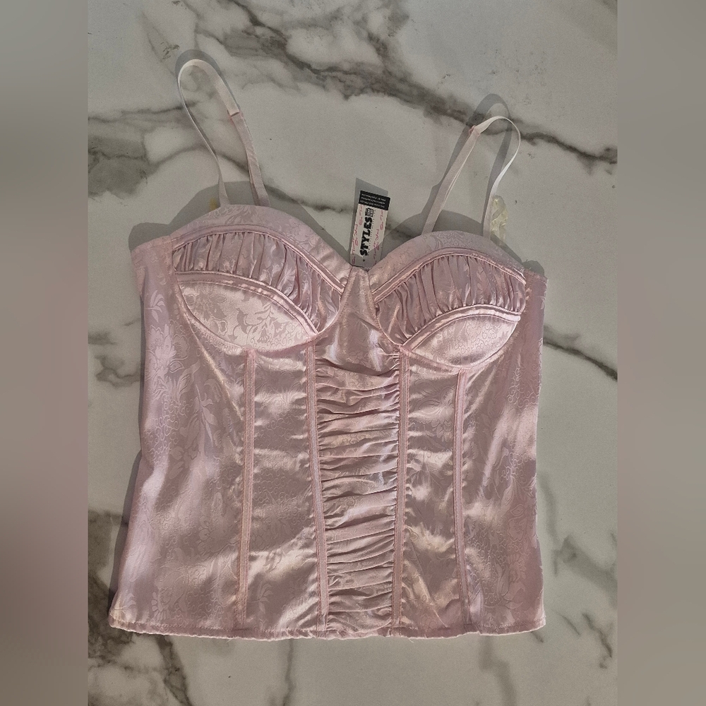 Pink Corset Top- Styles For less Brand New L